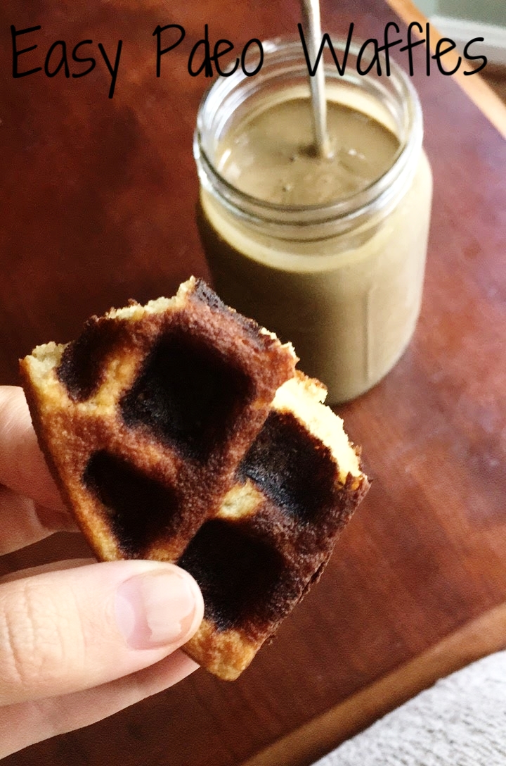I had my waffles with a friggin crazy healthy "mocha frosty" on the side! At least I call it a mocha frosty because that's exactly what it tastes like and the texture is like! It's magical! It's actually made with a ton of amazing things - but primarily vegan chocolate shakeology and cafe latter shakeology - plus I added even more amazing-ness for this masterpiece!