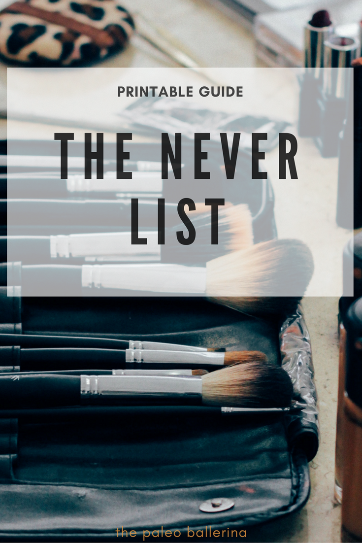 The Makeup 'Never' List