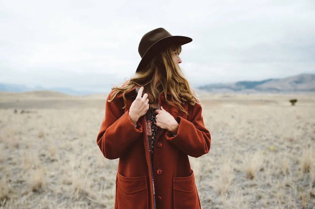 vintage rust orange wool coat