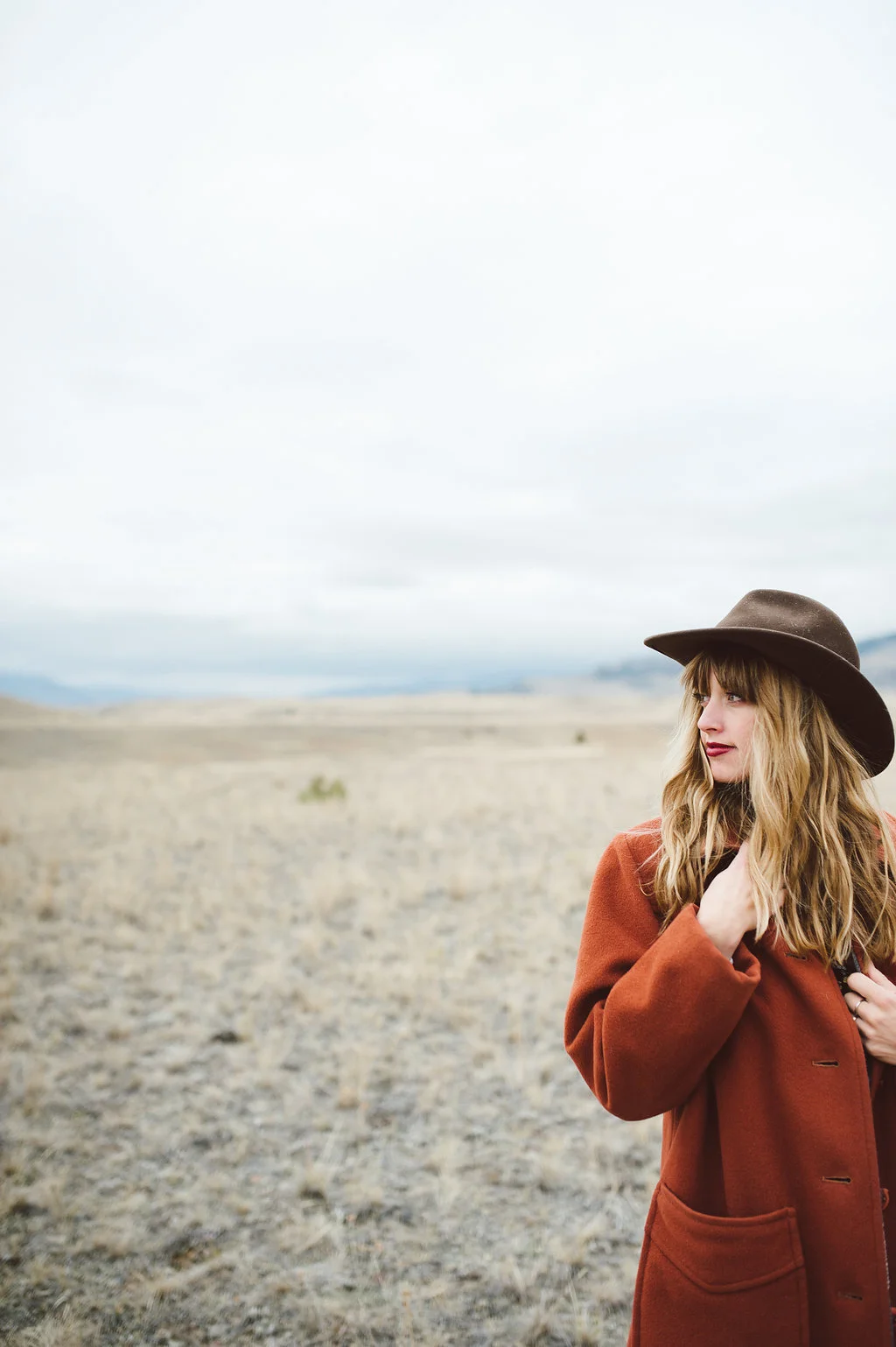 vintage rust orange wool coat