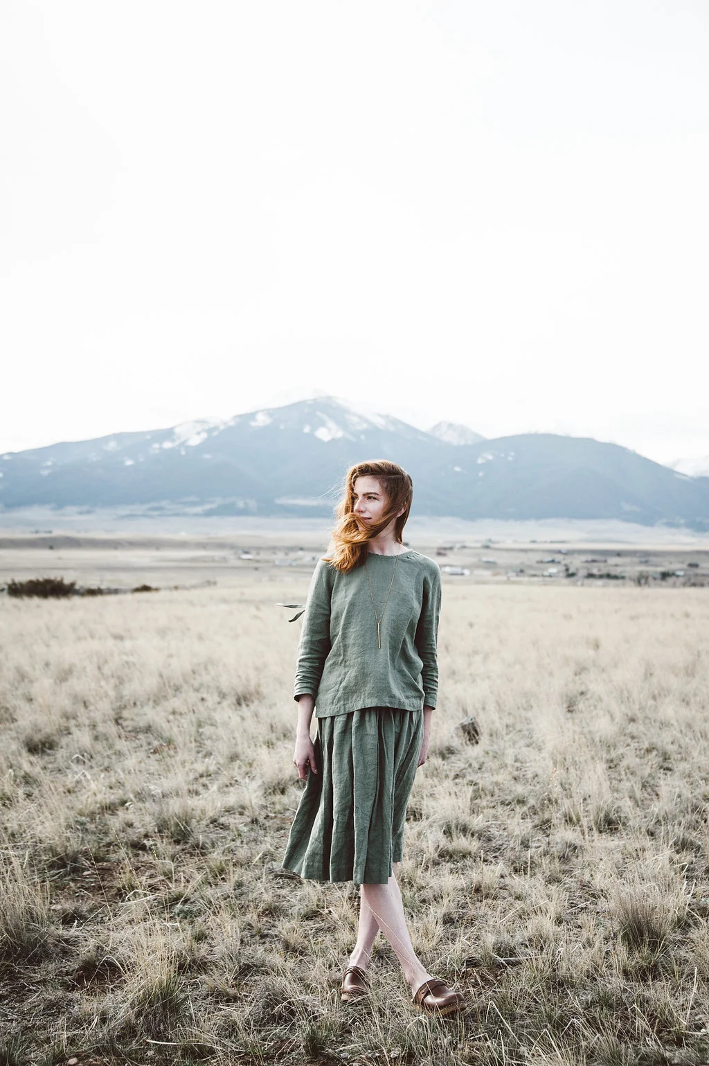 notPERFECT LINEN theatre top + deep pocket linen skirt