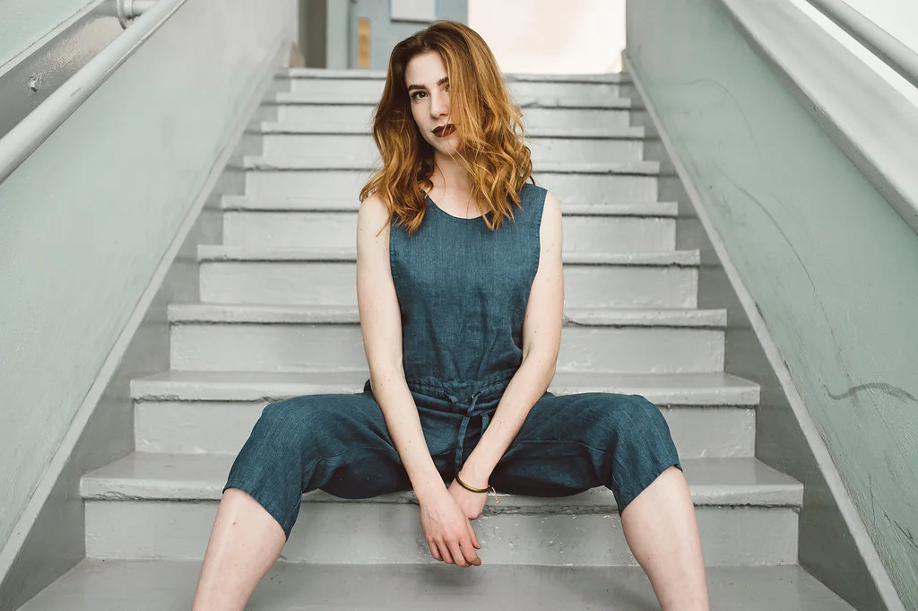 notPERFECT LINEN denim linen jumpsuit