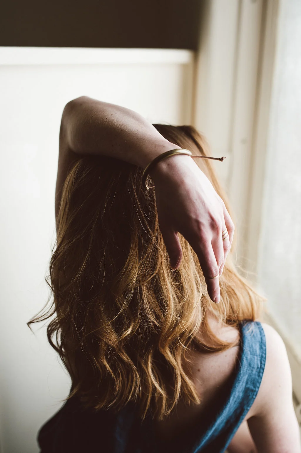 brass bar & suede cuff by Townsend Collective