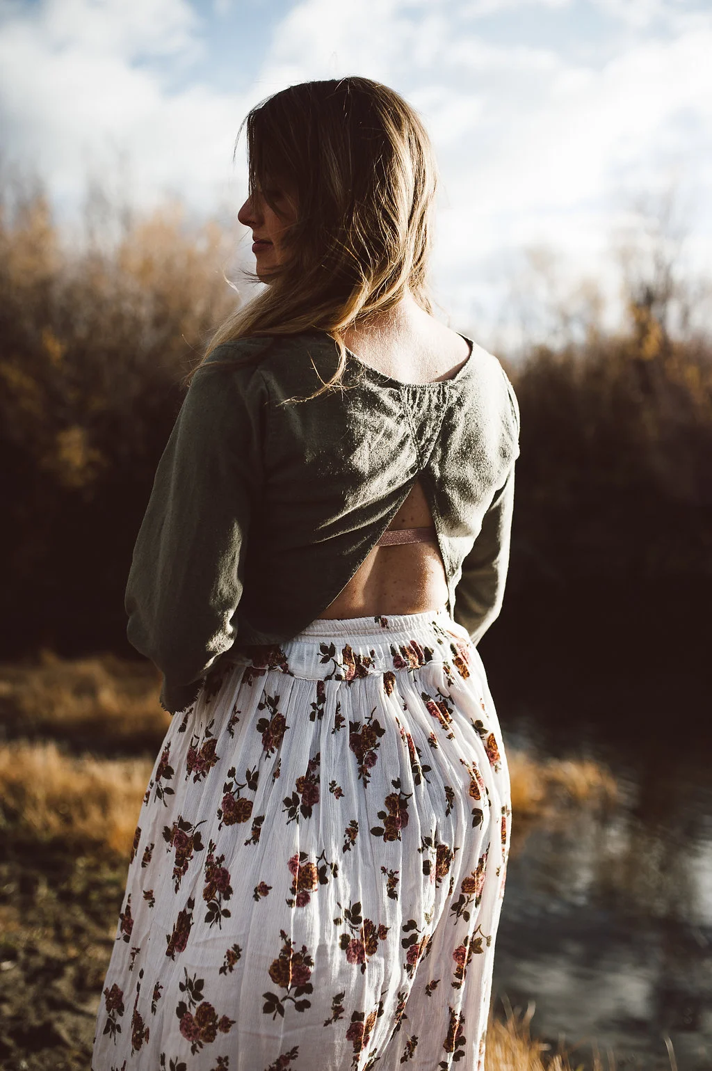 open back long sleeve tee by Donkey Girl Designs