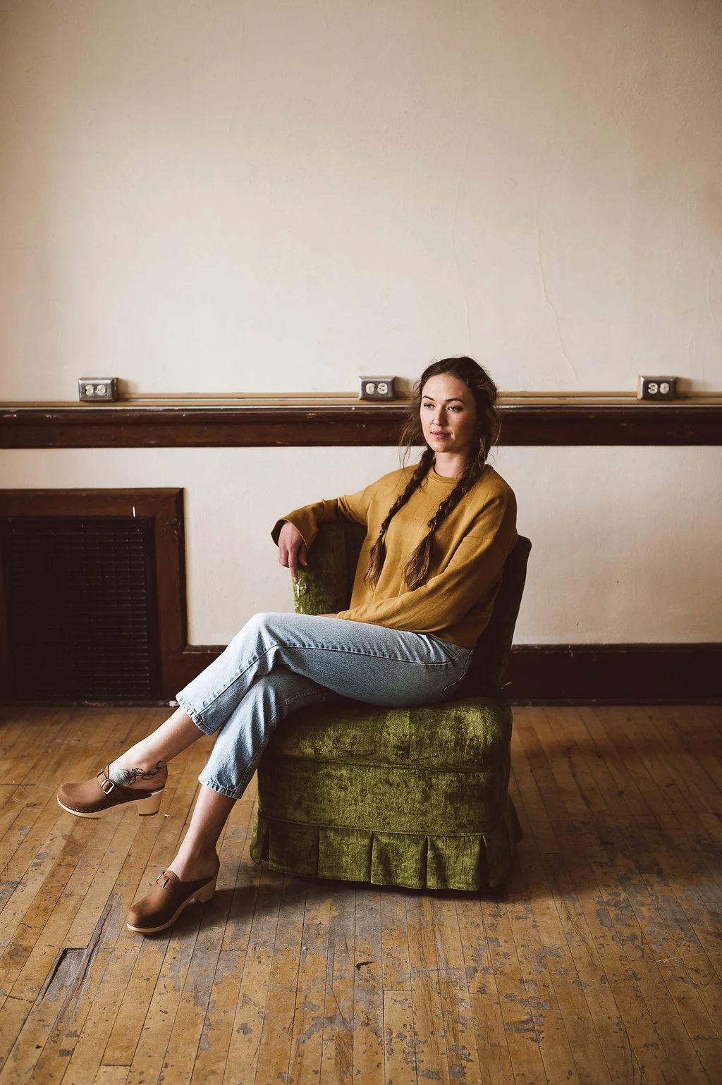 Corinne Collection goldenrod sweater