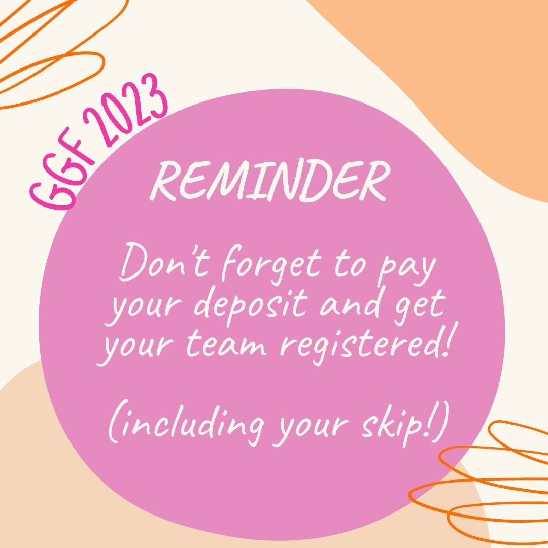 💁Don't forget to register &amp; pay your deposit. 
If you fail to pay the deposit by end of Sept, your team will forfeit their place and one of the 40 odd other teams will be invited in your place!
#budjufishingeventsnt #fishlikeagirl #ggf2023