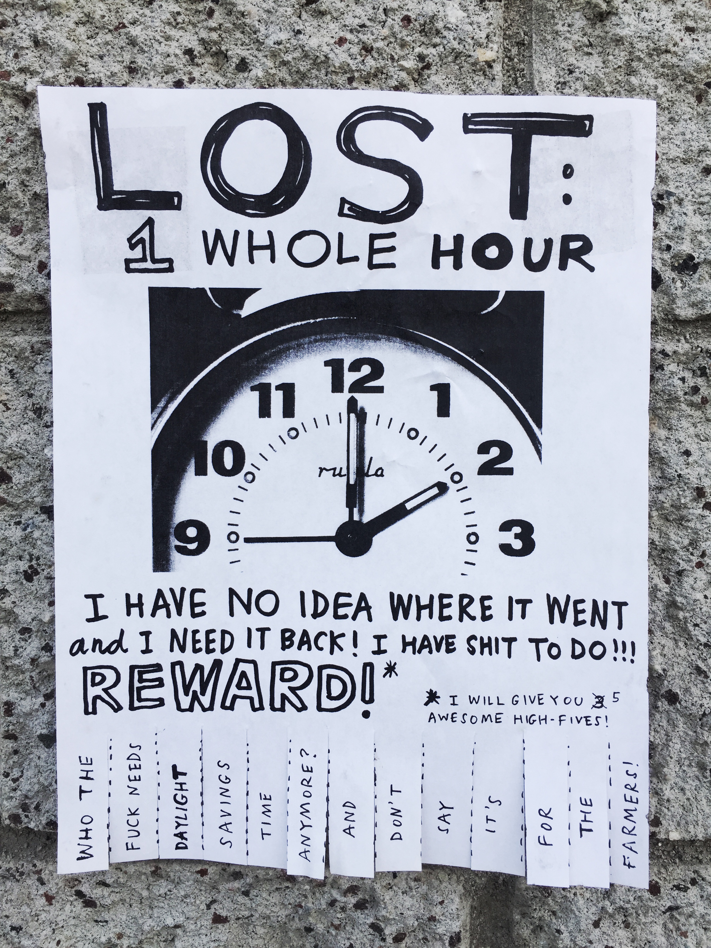 LOST: 1 WHOLE HOUR