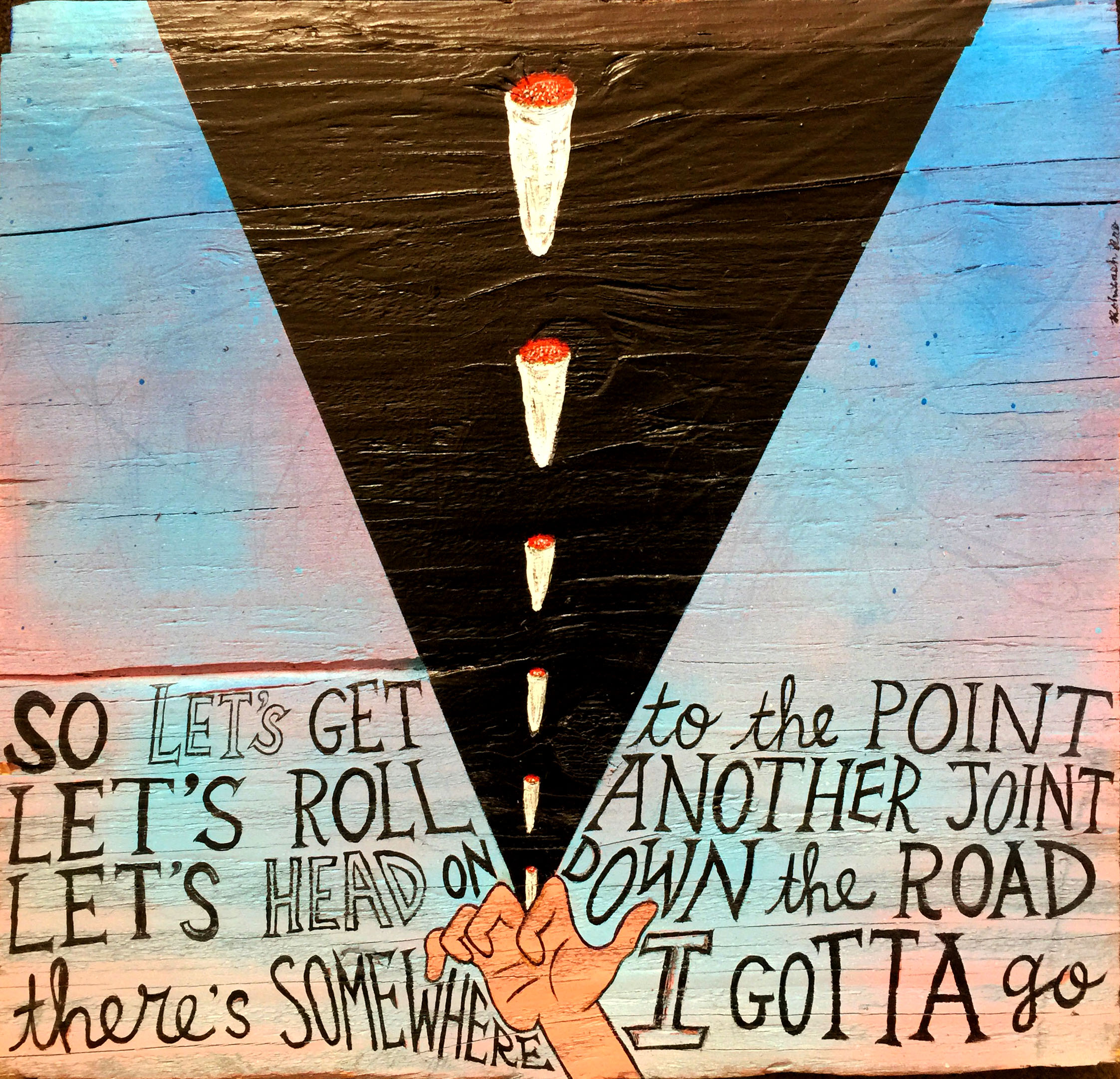 LET'S GET TO THE POINT (one in a series of tribute paintings to Tom Petty)