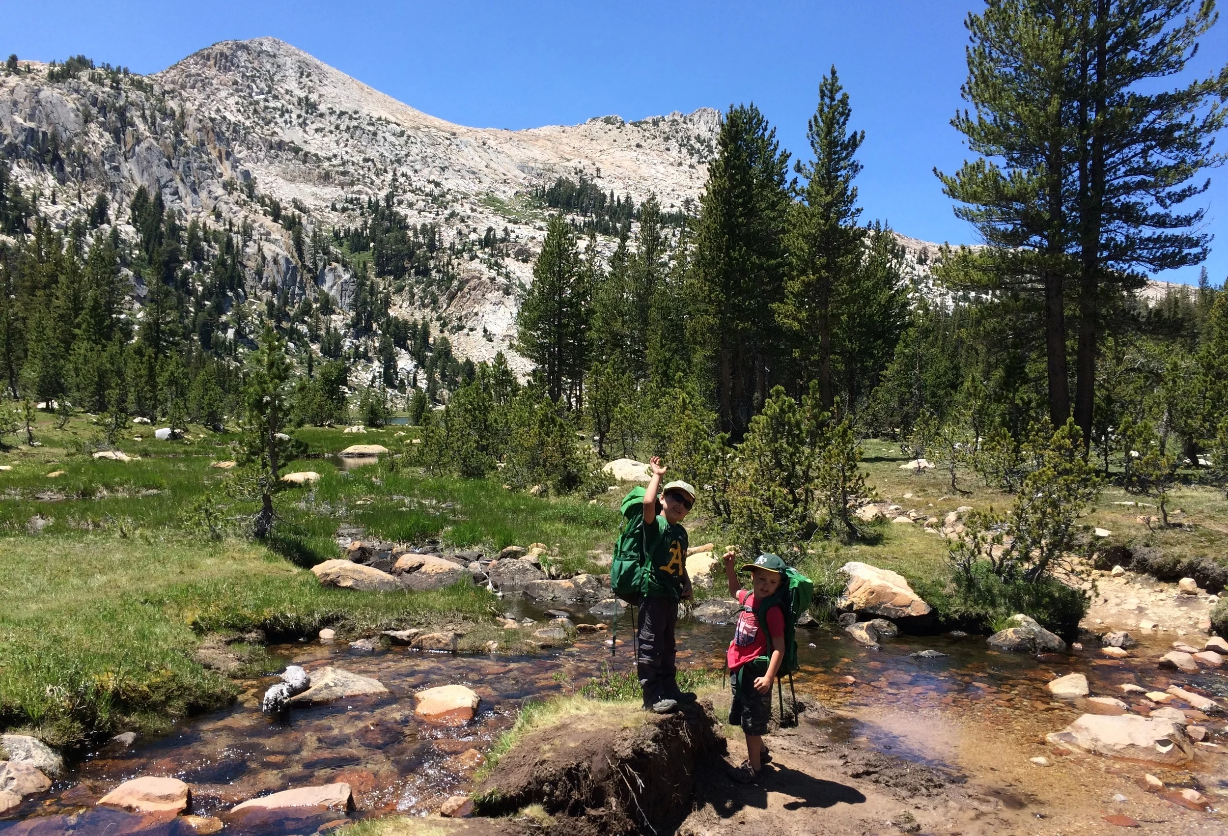 Chasqui Mom Family Camping in Tulolumne Meadows - Hiking to Elizabeth Lake in Yosemite NP - June 2015