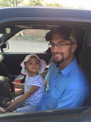 Just look at her looking at her daddy....