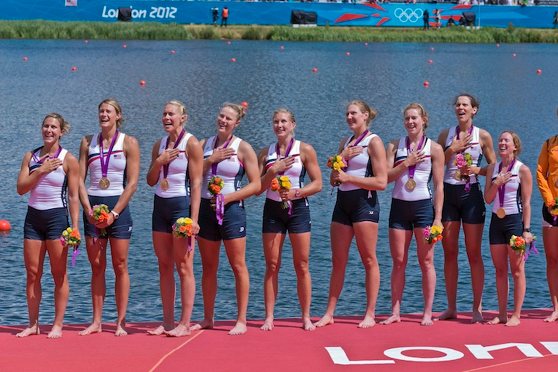 2012 London Games medal ceremony. Photo credit: US Rowing.
