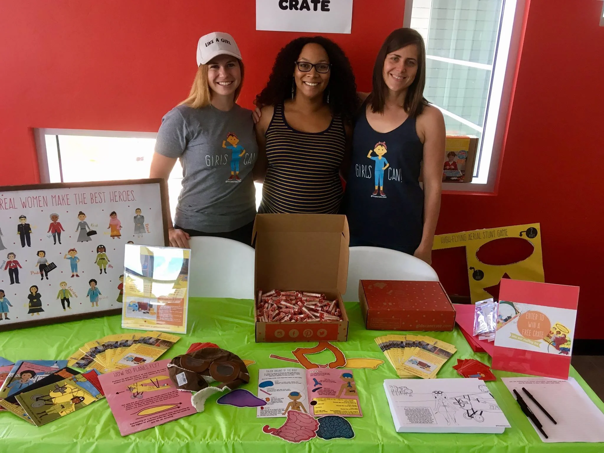 Andria, Alison, and Megan at a Girl Scouts of Southern Arizona event. Kristen's behind the camera. 