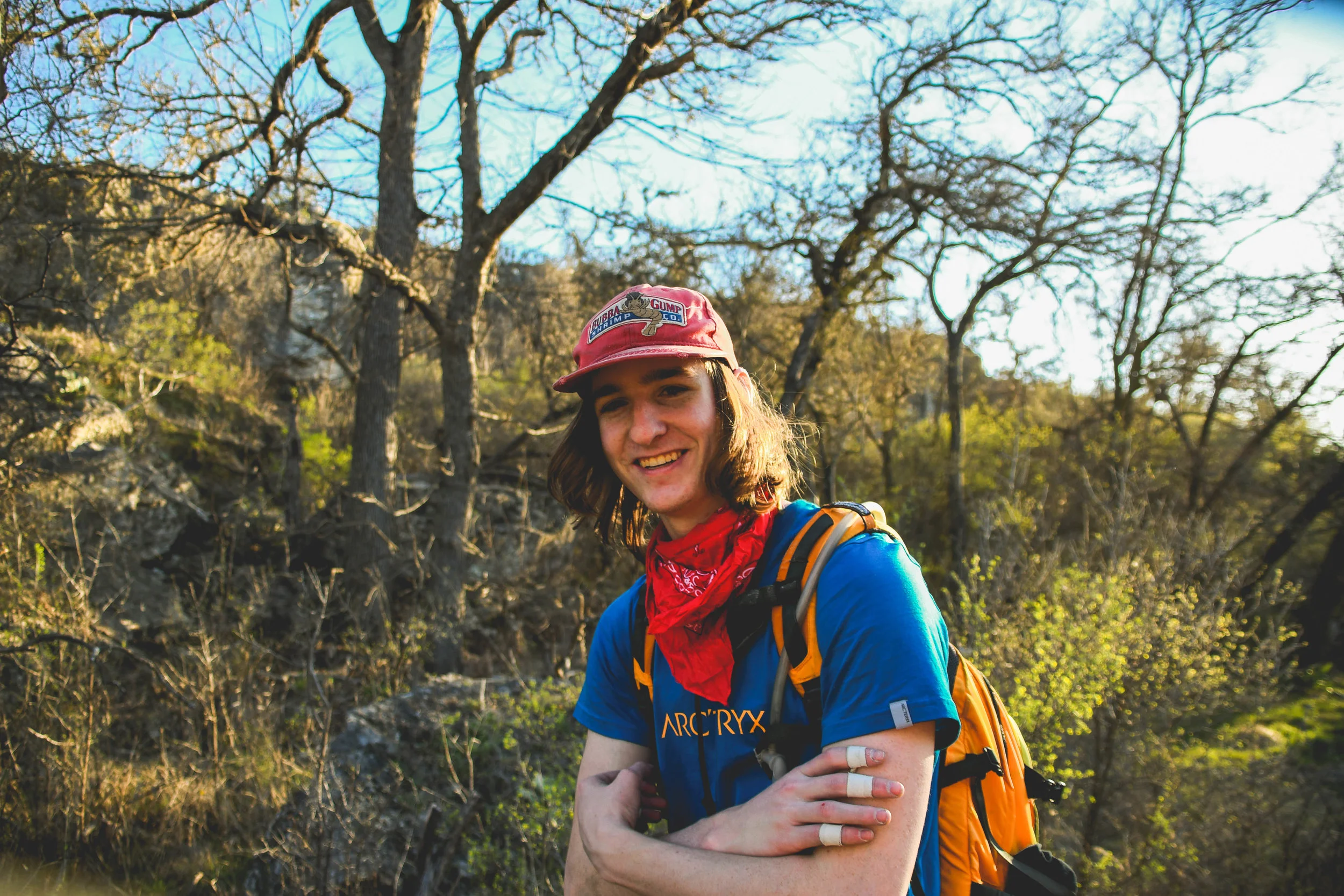 Alec feeling good after a full day on the wall.