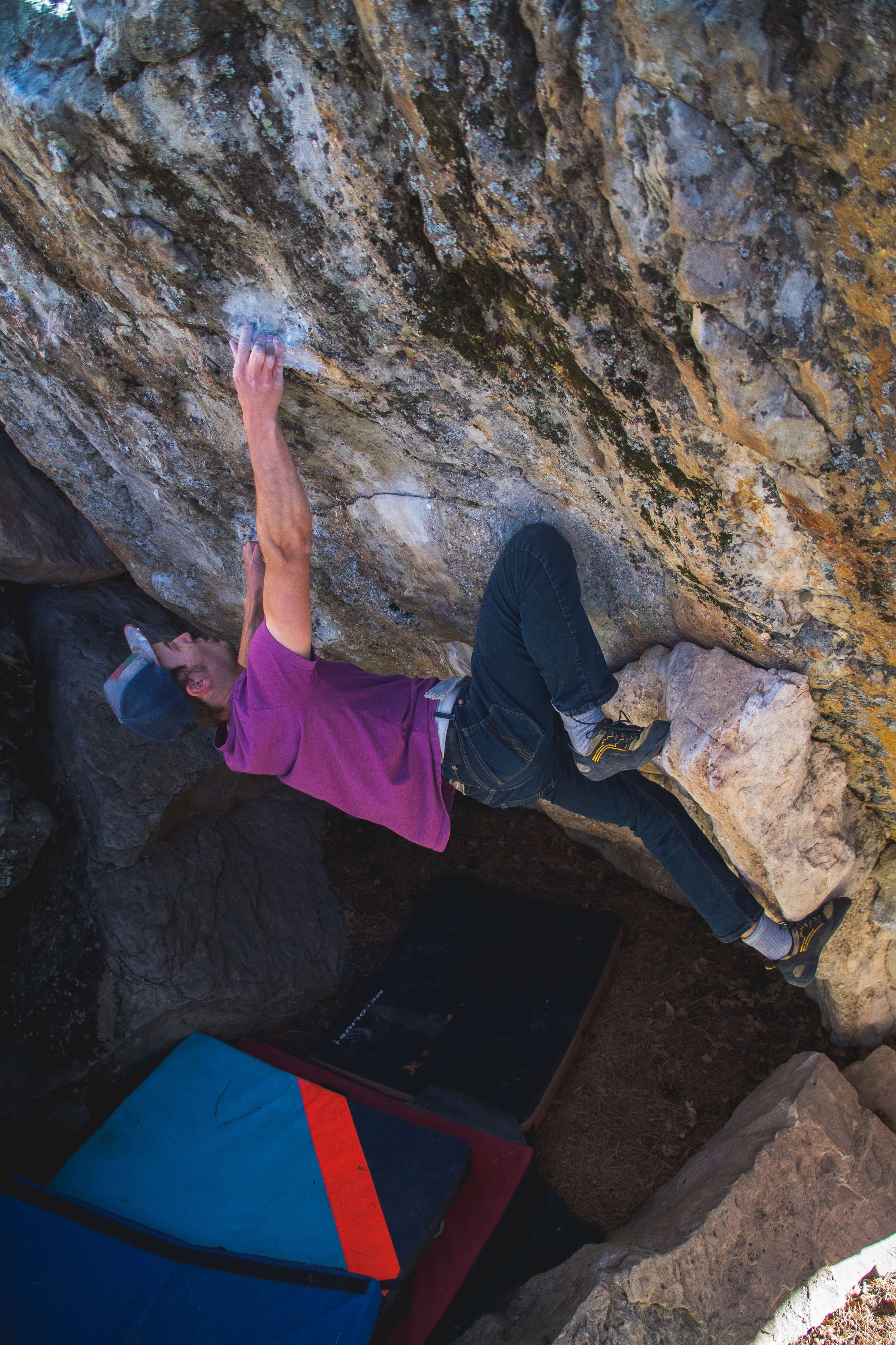 Eric on holding the Right crimp with the Knee bar, getting ready to fire up to the lip!