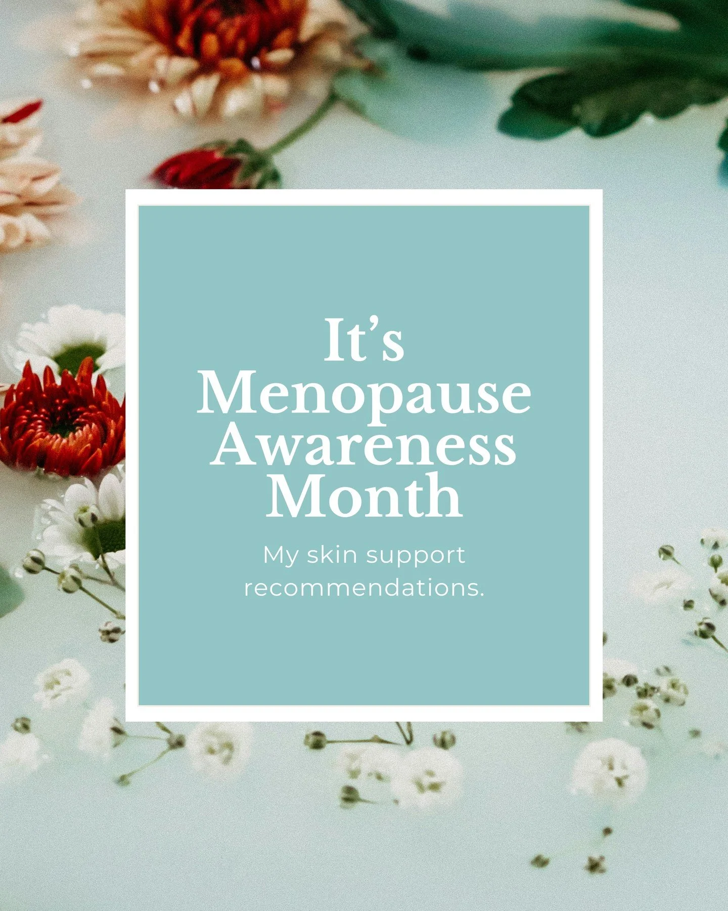 October is Menopause Awareness Month, and so many of my clients share how different their skin begins to feel during this stage. 🌸⁠
⁠
✨ Dryness that lingers no matter how much moisturizer you use⁠
💧 A quicker loss of elasticity, especially around t
