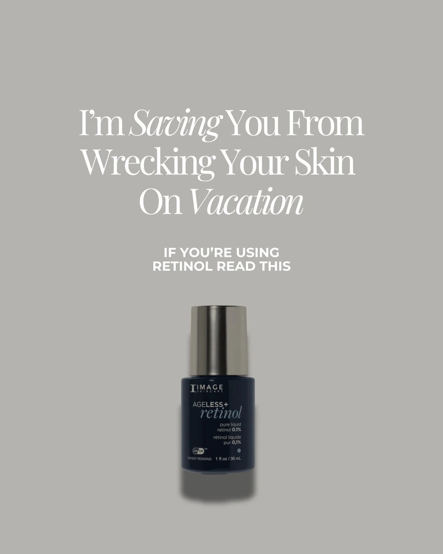 I cannot tell you how many times I&rsquo;ve seen this happen. ☀️⁠
⁠
😩 Someone works so hard on their skin all winter&hellip; then heads somewhere sunny and comes home irritated, pigmented, and frustrated. ⁠
⁠
Retinol is powerful. That&rsquo;s why we