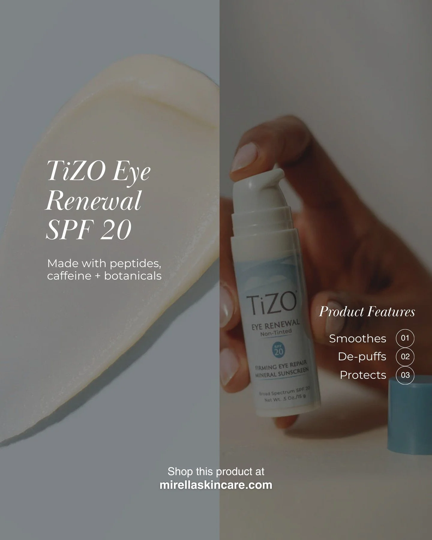 Your eye area shows aging first&hellip; and it&rsquo;s often the most overlooked when it comes to SPF.👀⁠
⁠
The skin here is thinner, more delicate, and more prone to:⁠
&bull; Fine lines⁠
&bull; Puffiness⁠
&bull; Sun damage⁠
⁠
Which means protection 