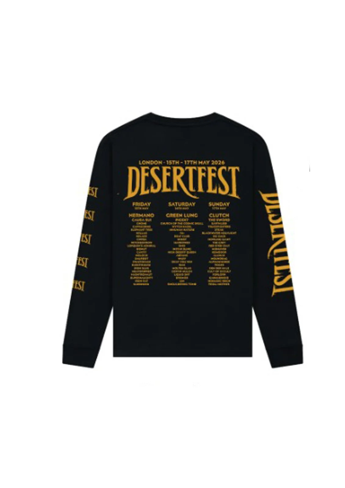 DF LONDON 2026 LINE-UP LONGSLEEVE / RE-PRINT PRE-ORDER - BLACK