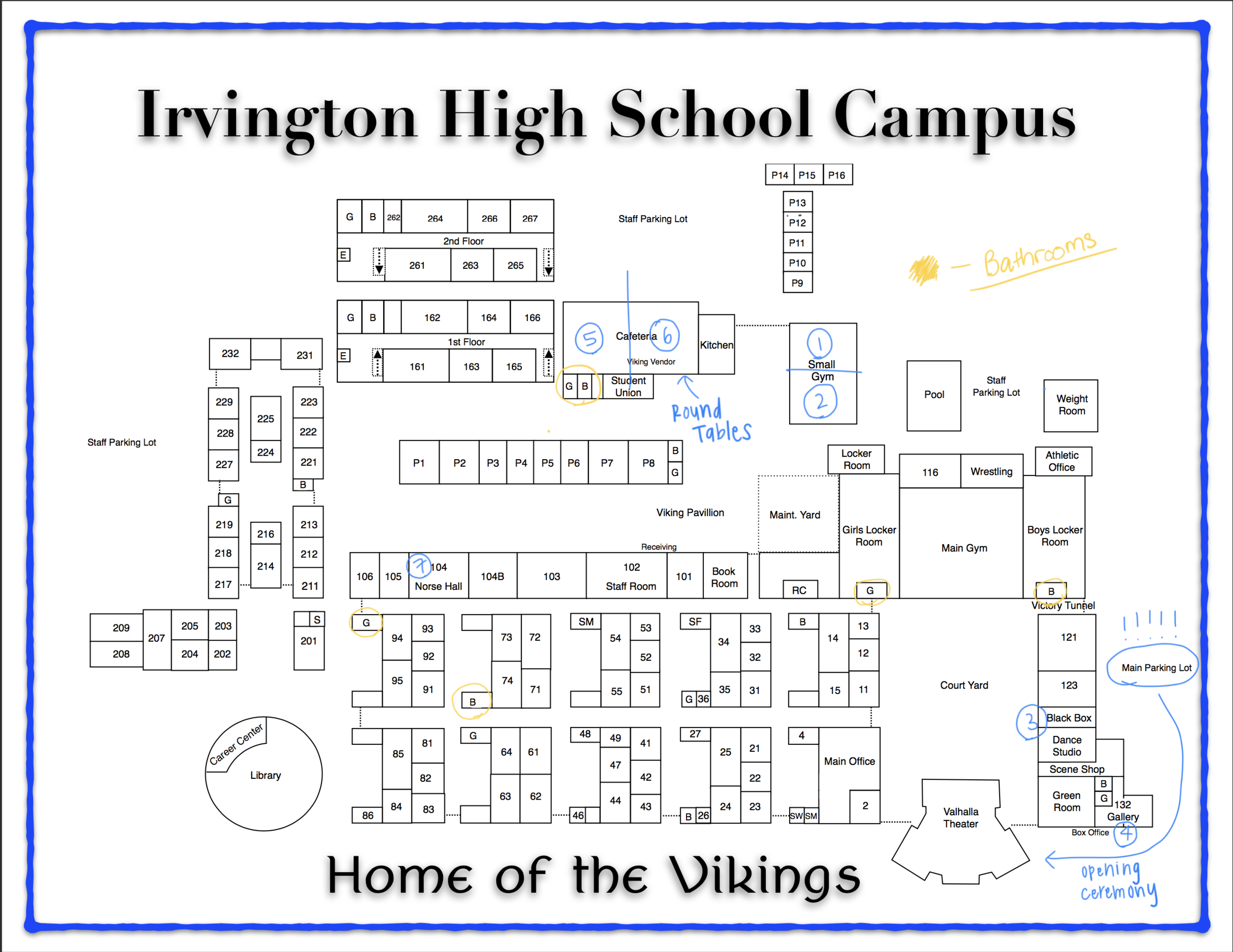 Irvington High School Campus Map world map