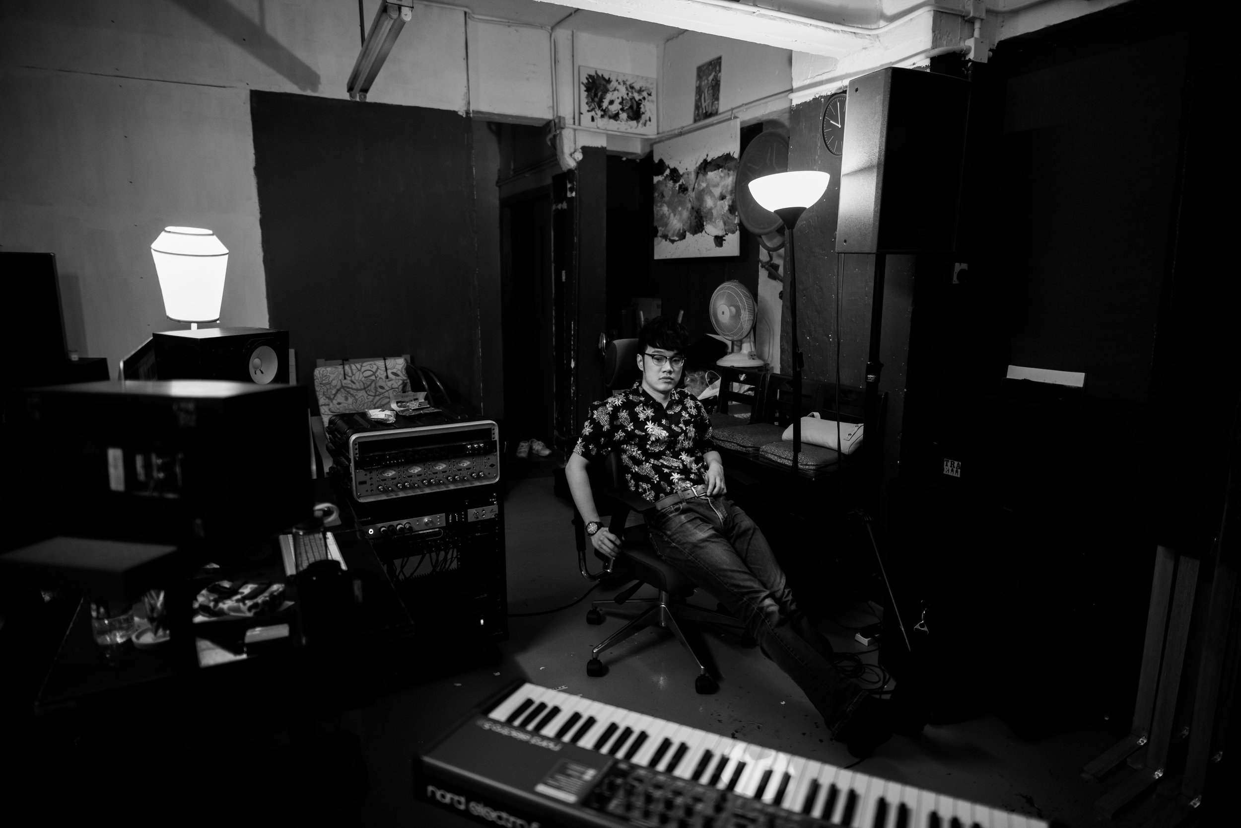 Tomii Chan in his Studio. Hong Kong. 2018
