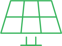 Line drawing of a tennis court