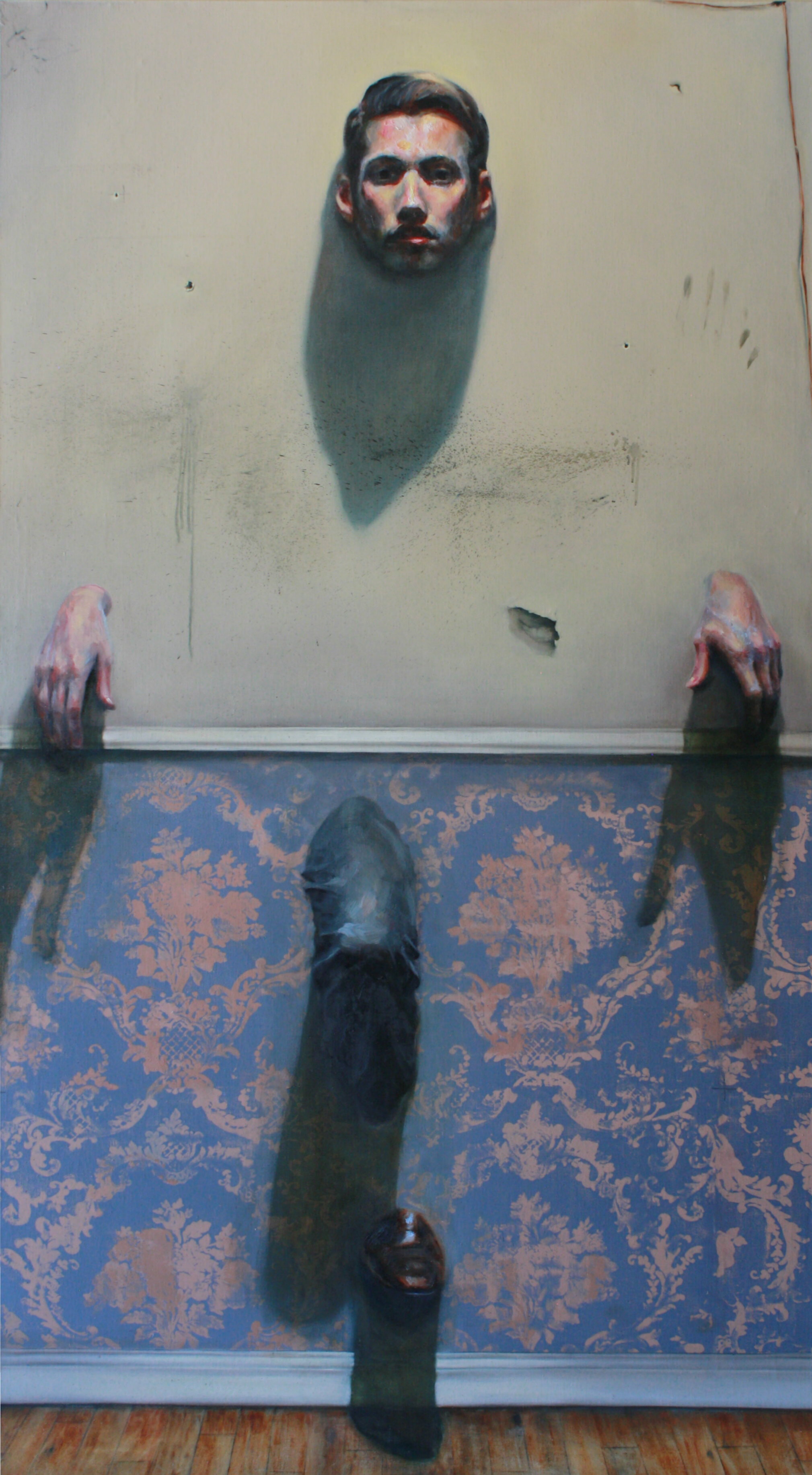 Immurement, 7'5"x3'10", oil on linen, 2019 (Sold)