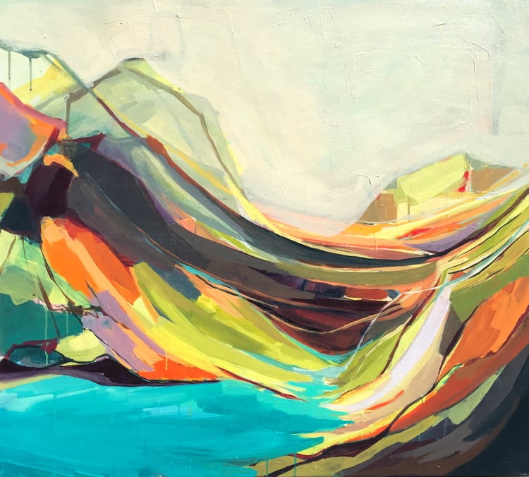 "Mount Desert Isle," Amanda Hawkins, Acrylic on canvas. 34x36 in. Photo courtesy of http://www.amandakhawkins.com/