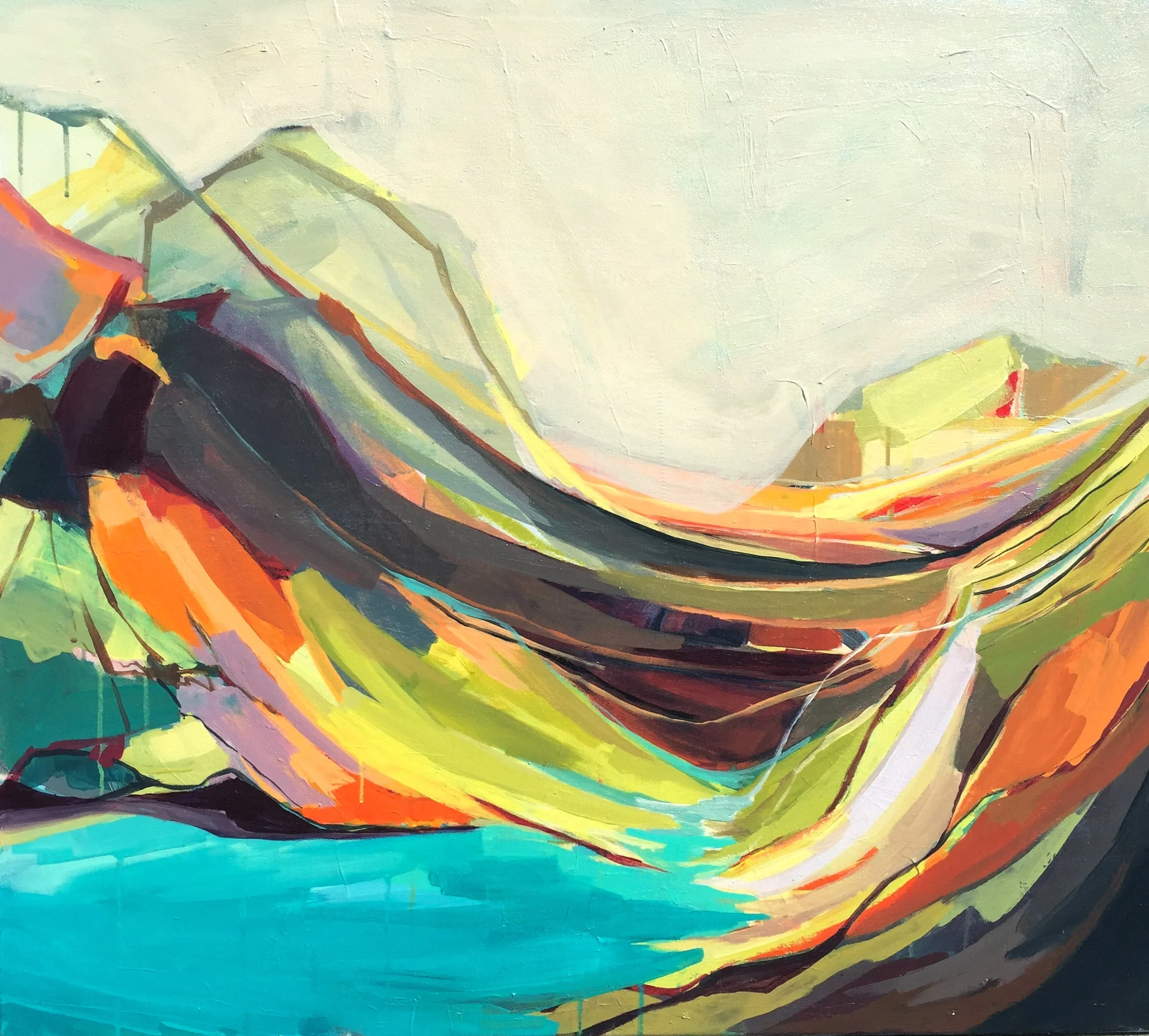 "Mount Desert Isle," Amanda Hawkins, Acrylic on canvas. 34x36 in. Photo courtesy of http://www.amandakhawkins.com/
