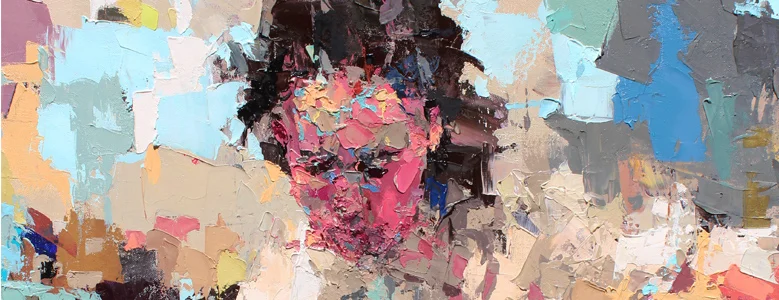 Close up of Wingspan Joshua Meyer, 2013 Oil on Canvas triptych, 46 x 120 in Image Courtesy of Joshua Meyer