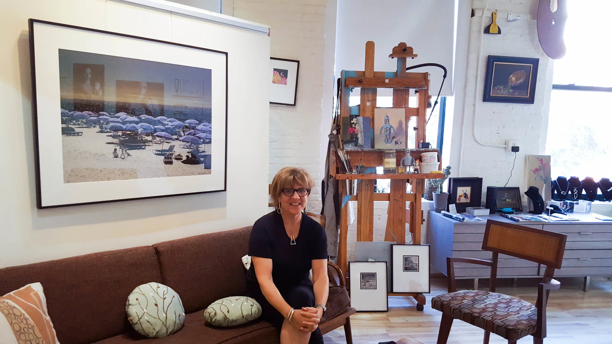 Debby Krim in her studio