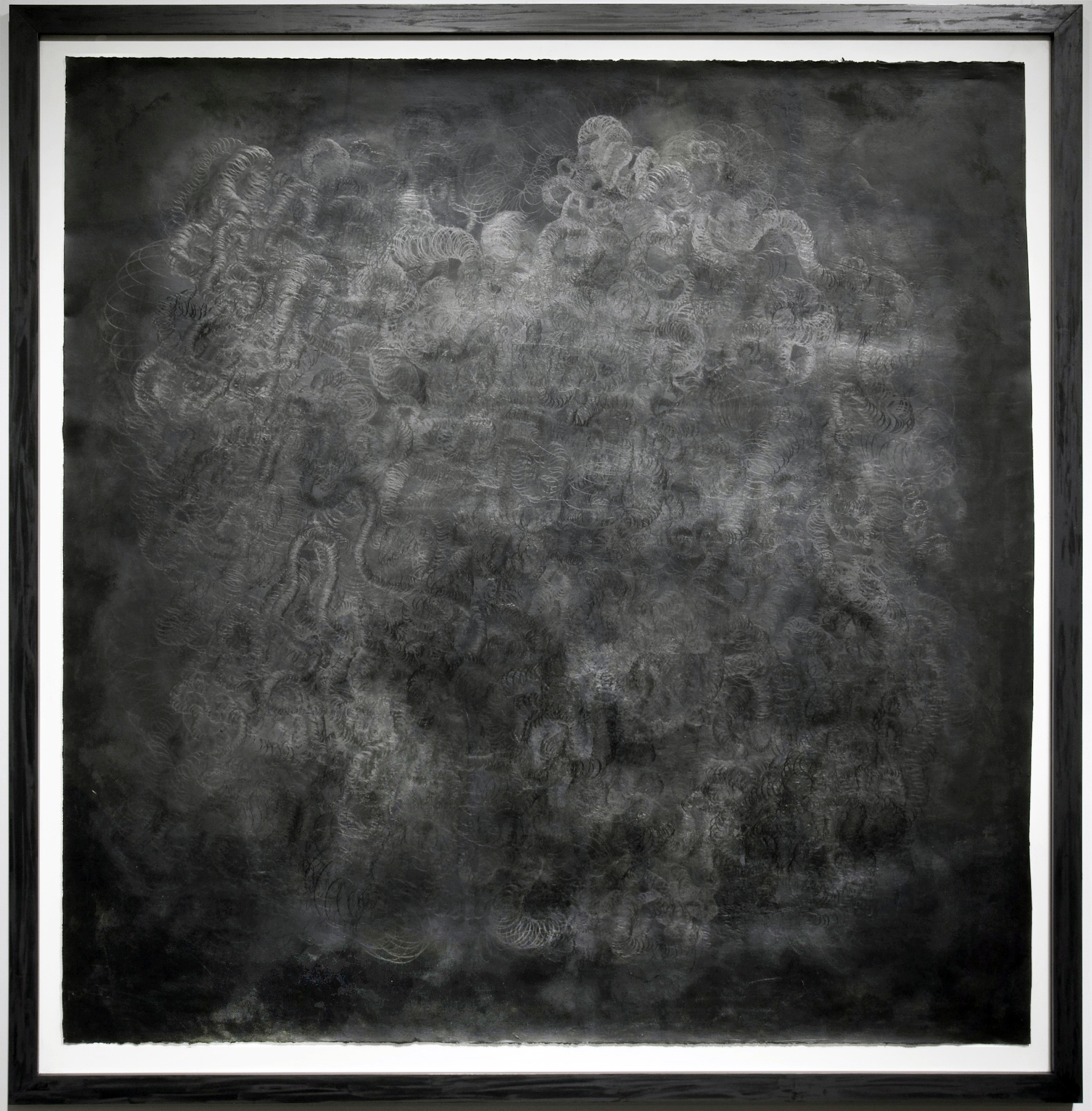 Spatial Apperception , 2010 Soo Sunny Park Shoe polish, paint, graphite on paper 61 x 60 in. Contact for Price