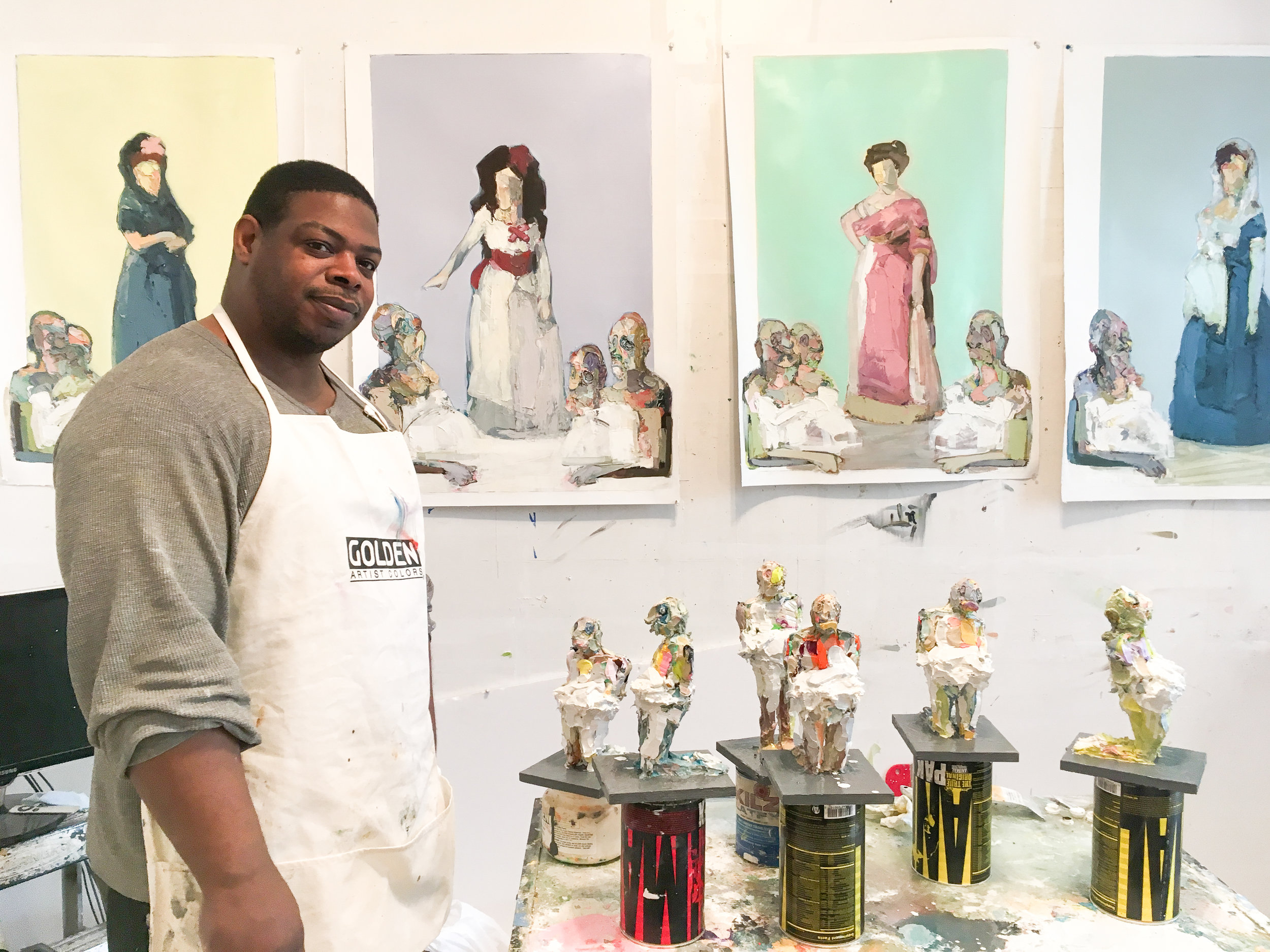 Lavaughan Jenkins in his Roxbury studio