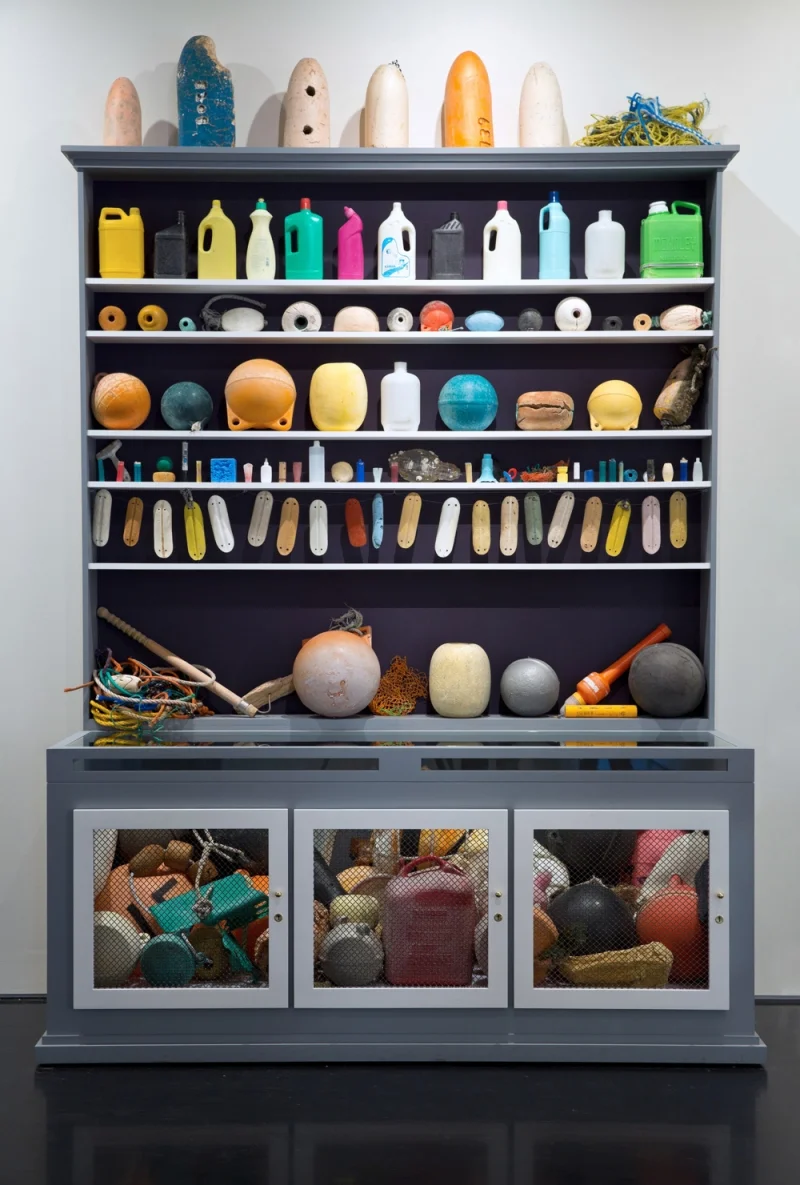 Mark Dion, Cabinet of Marine Debris. Image Courtesy of ICA Boston