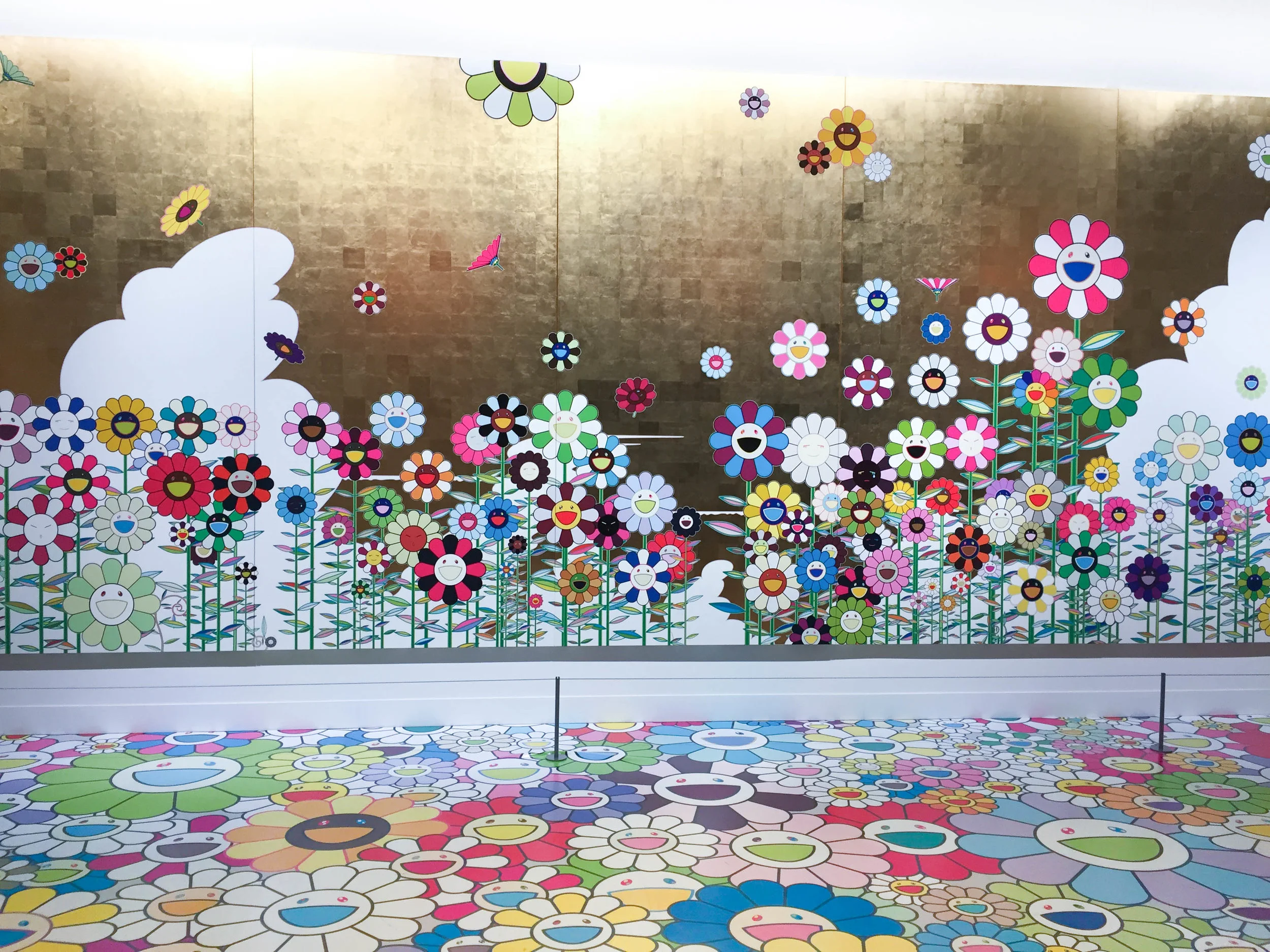 Detail of: Takashi Murakami, Kawaii-Vacances (Summer Vacation in the Kingdom of the Golden) , 2008.