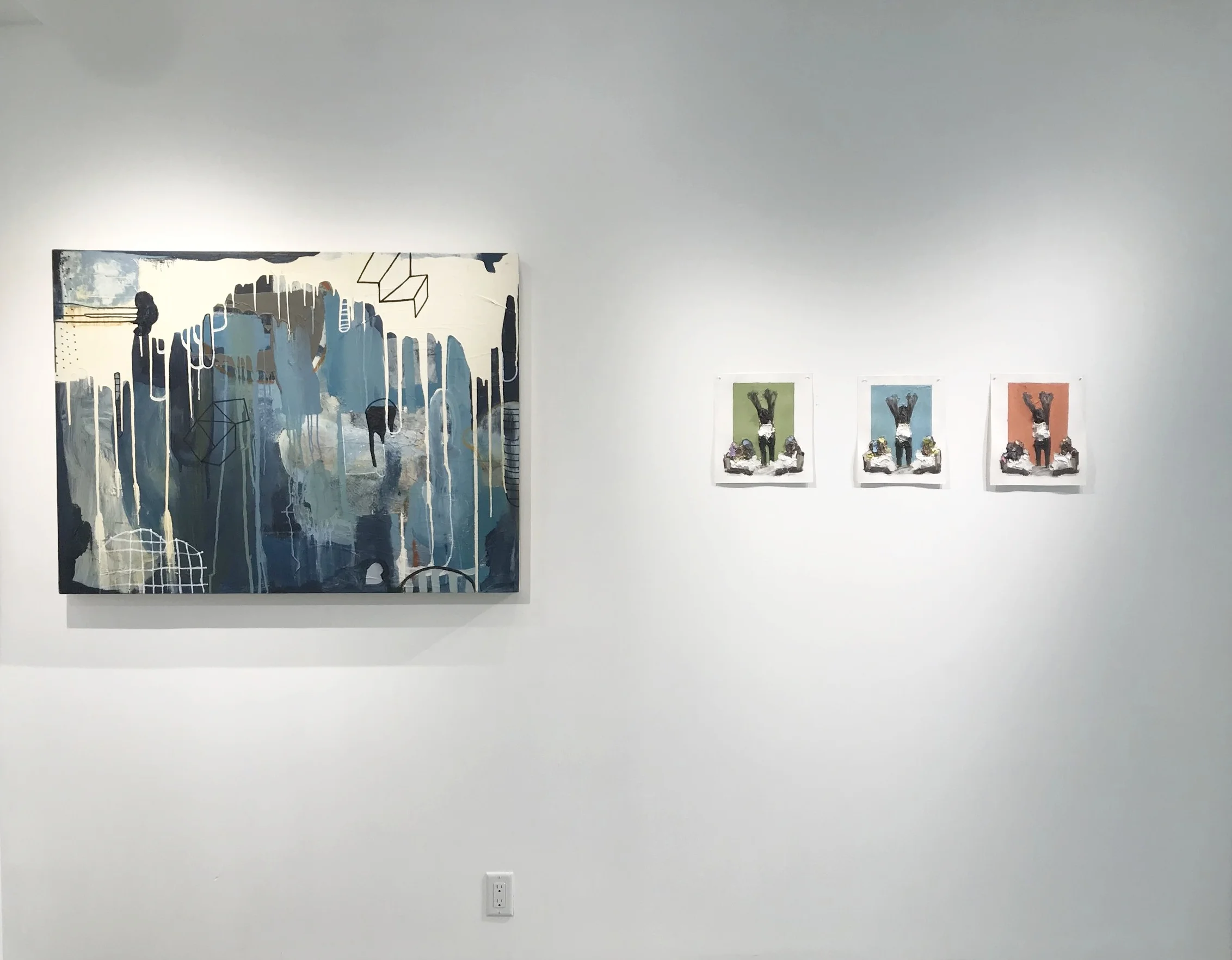 Left: Marie Najera, Over the Waves Right: Lavaughan Jenkins, Untitled 1-3