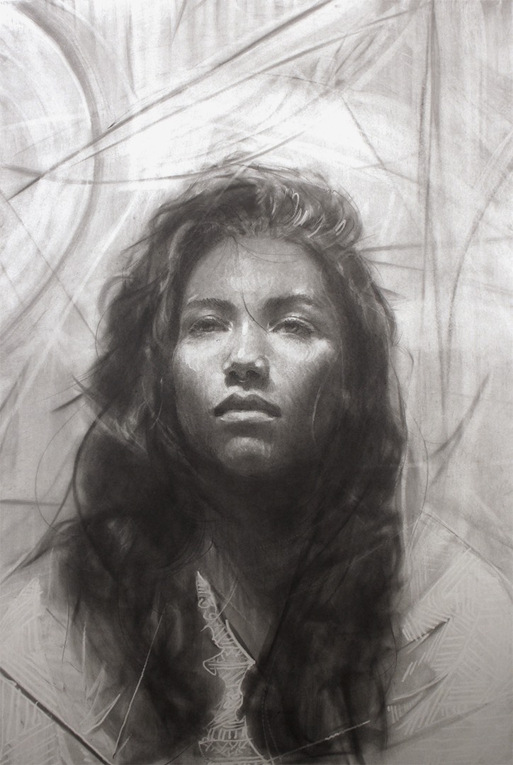 Tony "Pronzy" Perez, "Rebecca," 32 x 23.5 in. Graphite on paper