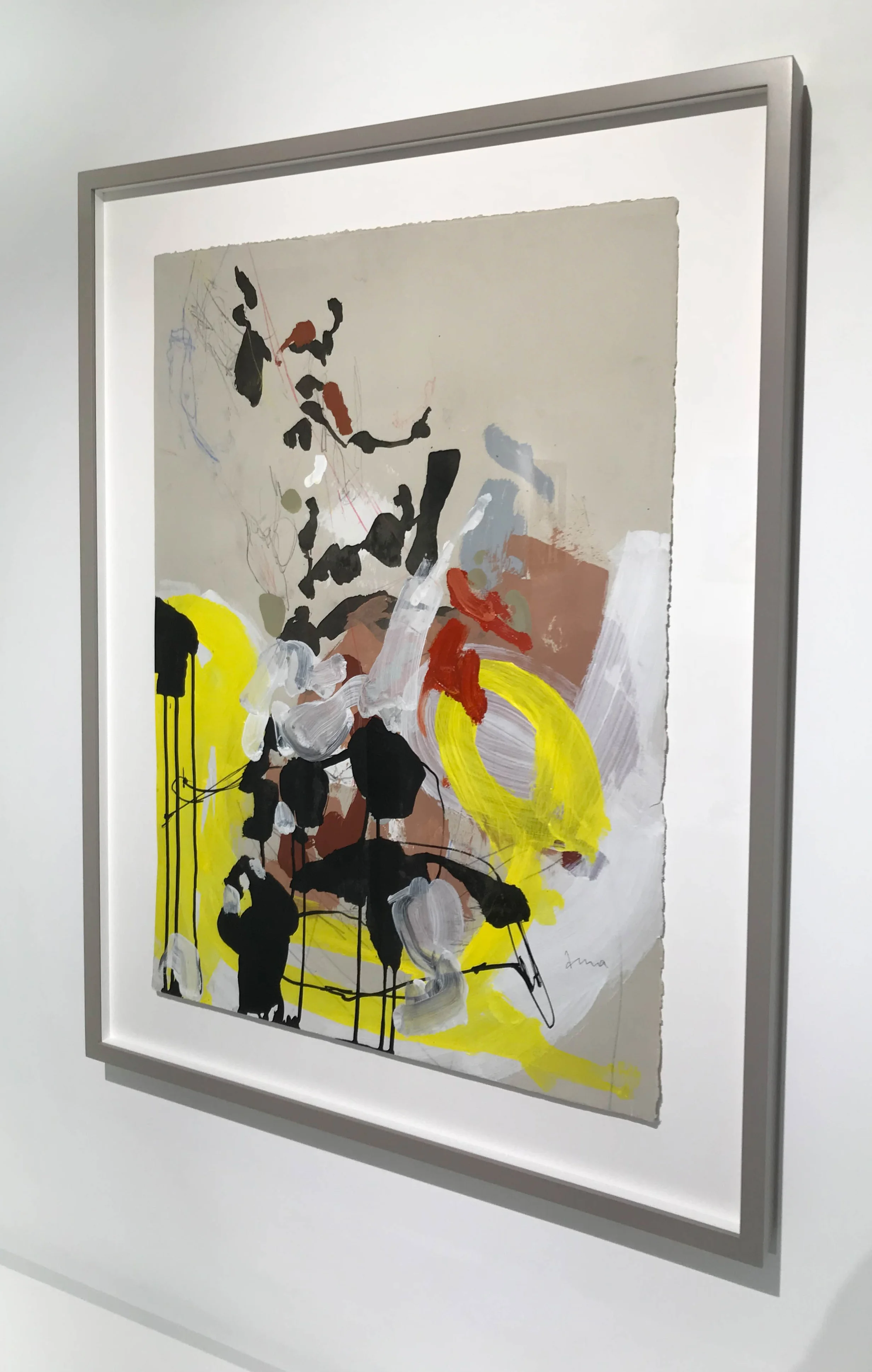 Anna Schuleit Haber, Electrologe, Mixed media on paper, framed, 37 x 29.5 in.