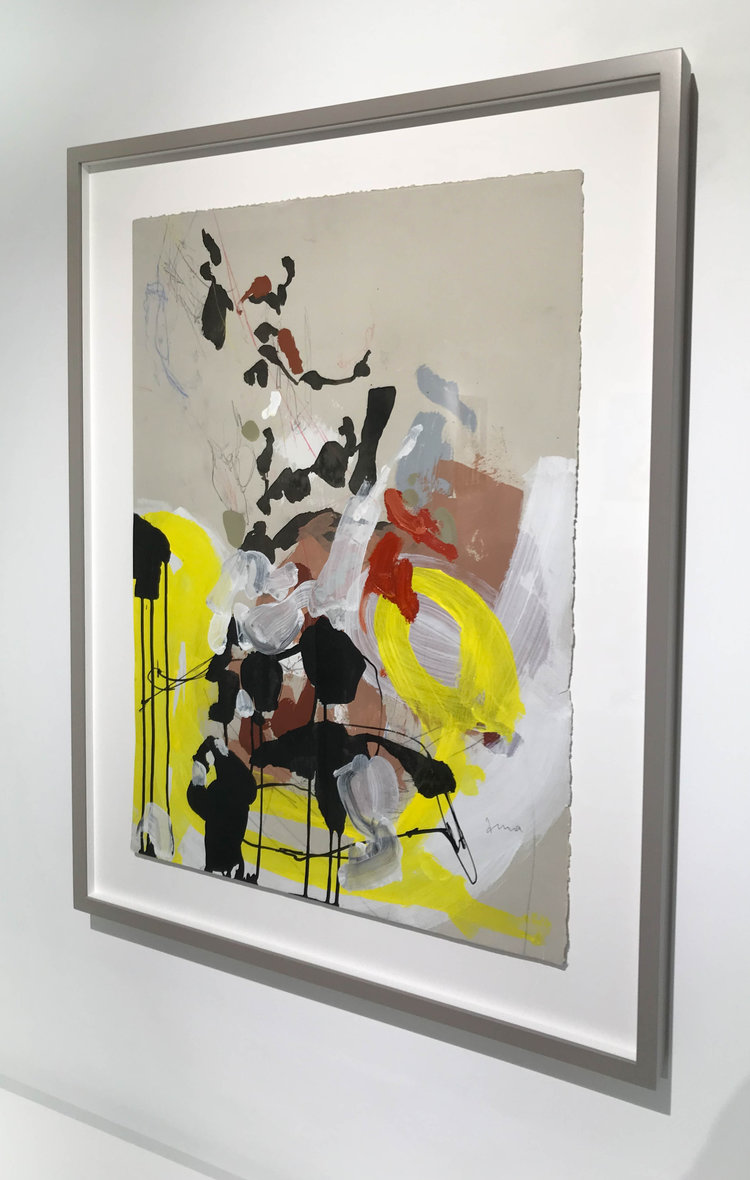 Anna Schuleit Haber, Electrologe, Mixed media on paper, framed, 37 x 29.5 in.