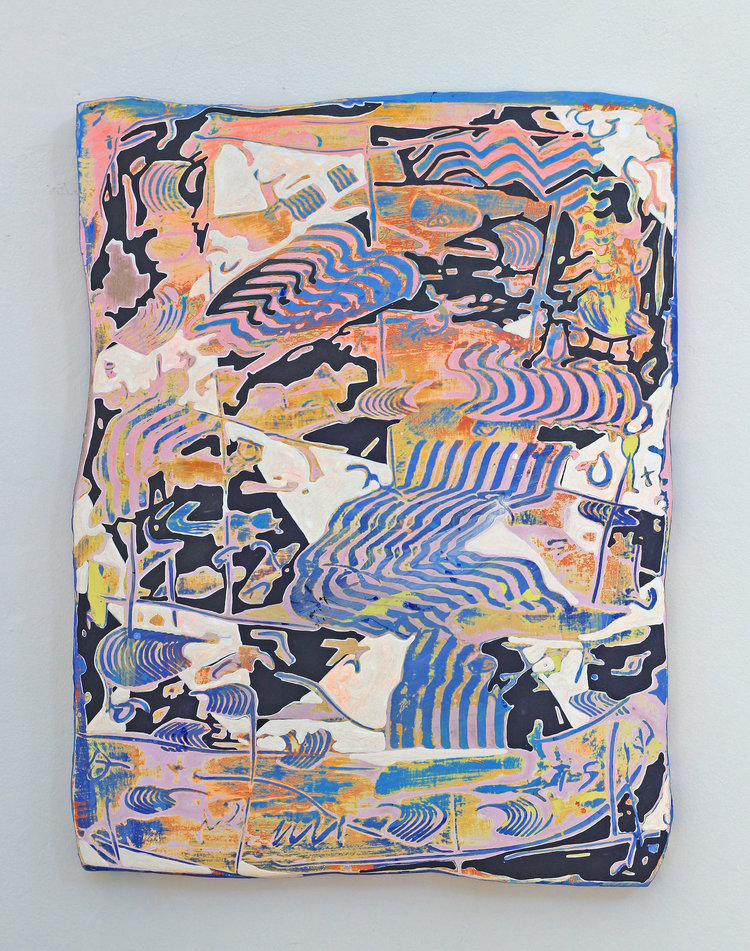 Soft Shock. Jenna Pirello, Acrylic on wood, 18 x 14 in. 