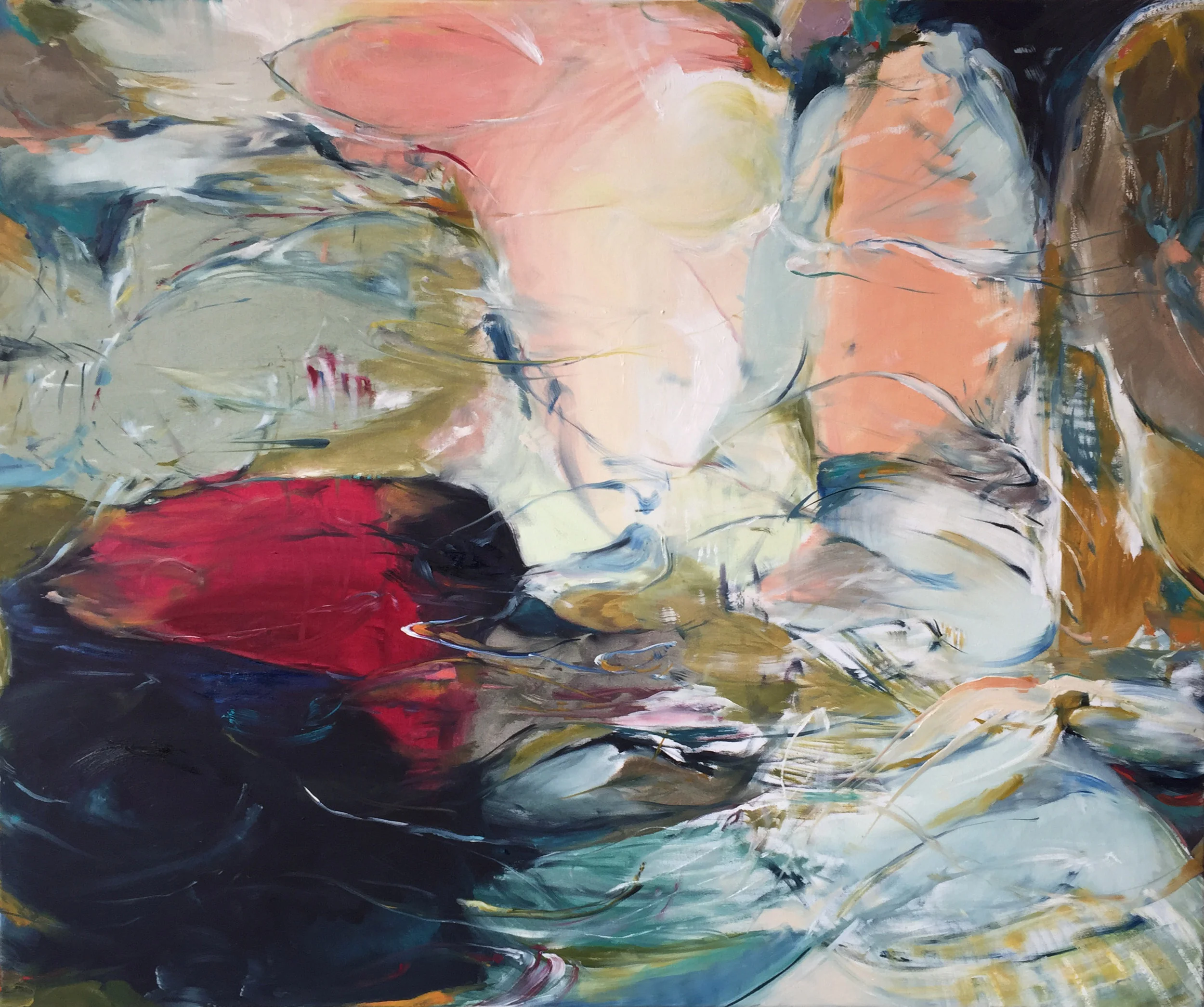 Natalia Wróbel, "Luminaries," Oil paint on linen, 39.4 x 47.2 in.