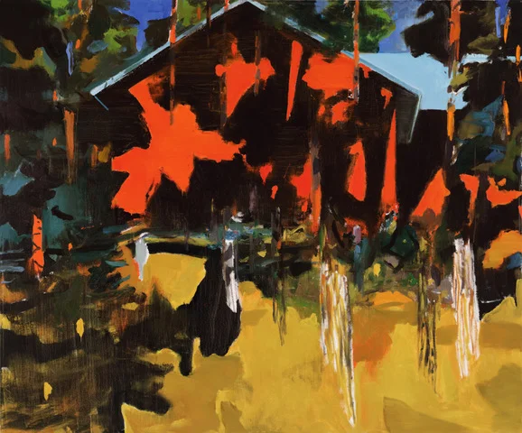 Eric Aho Wilderness Studio (Summer) Oil on linen 50 x 60 in.