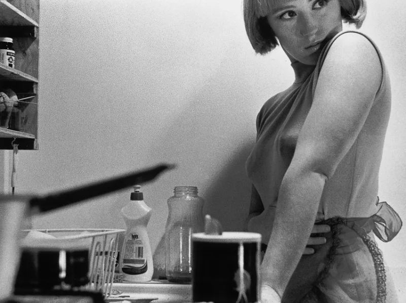 Cindy Sherman , Untitled Film Still #3 , gelatin silver print, 1977, Image courtesy of the ICA Boston .