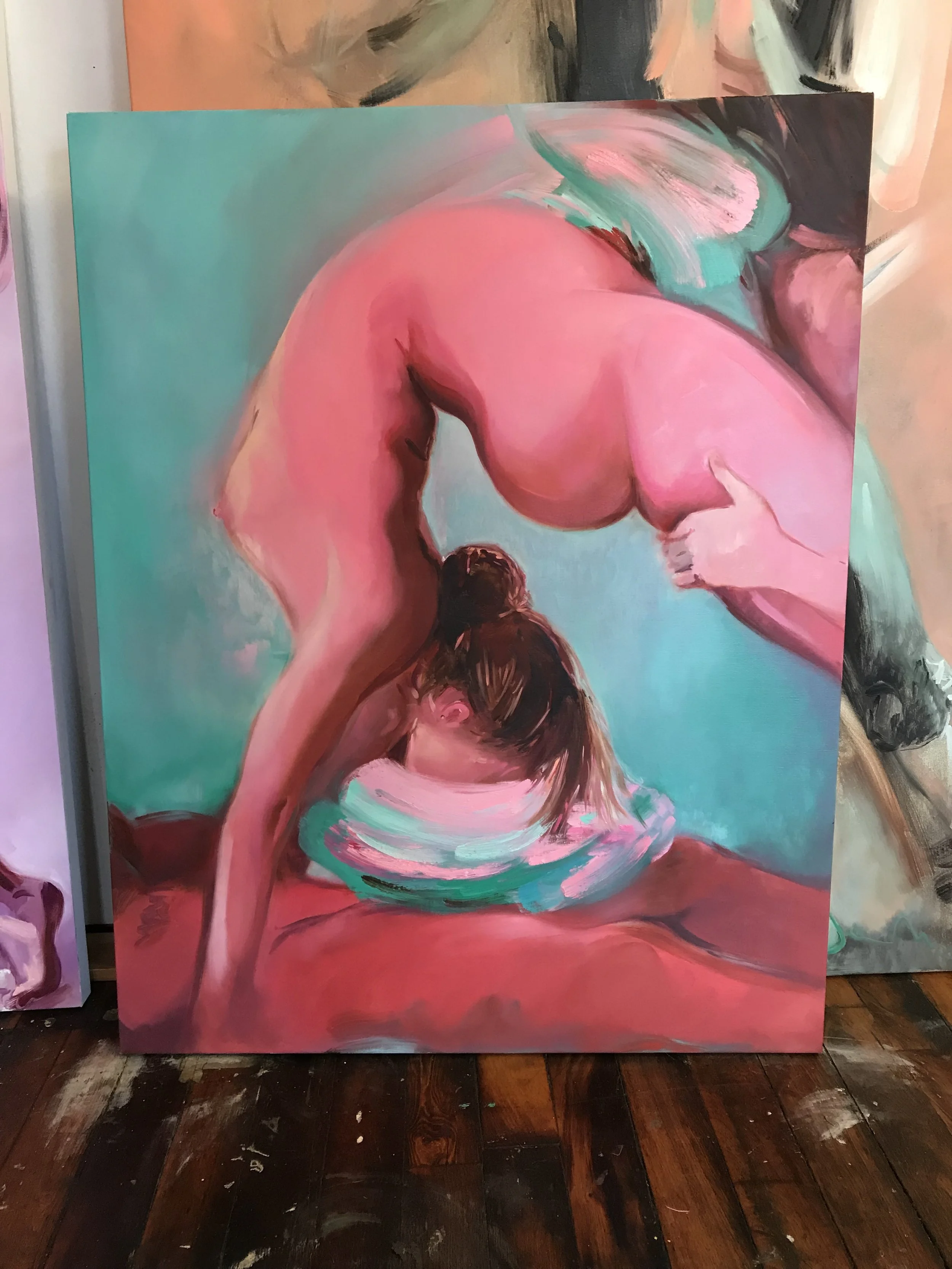 Ariel Basson Freiberg, Wasnowwhen, oil on linen, 42 x 34 in., 2016