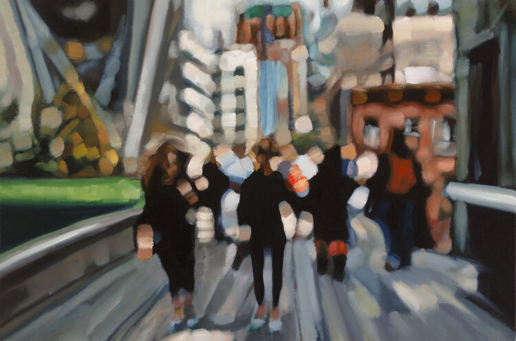 Mishael Coggeshall-Burr, High Line II, 2020. Oil on canvas. 20 x 30 in.