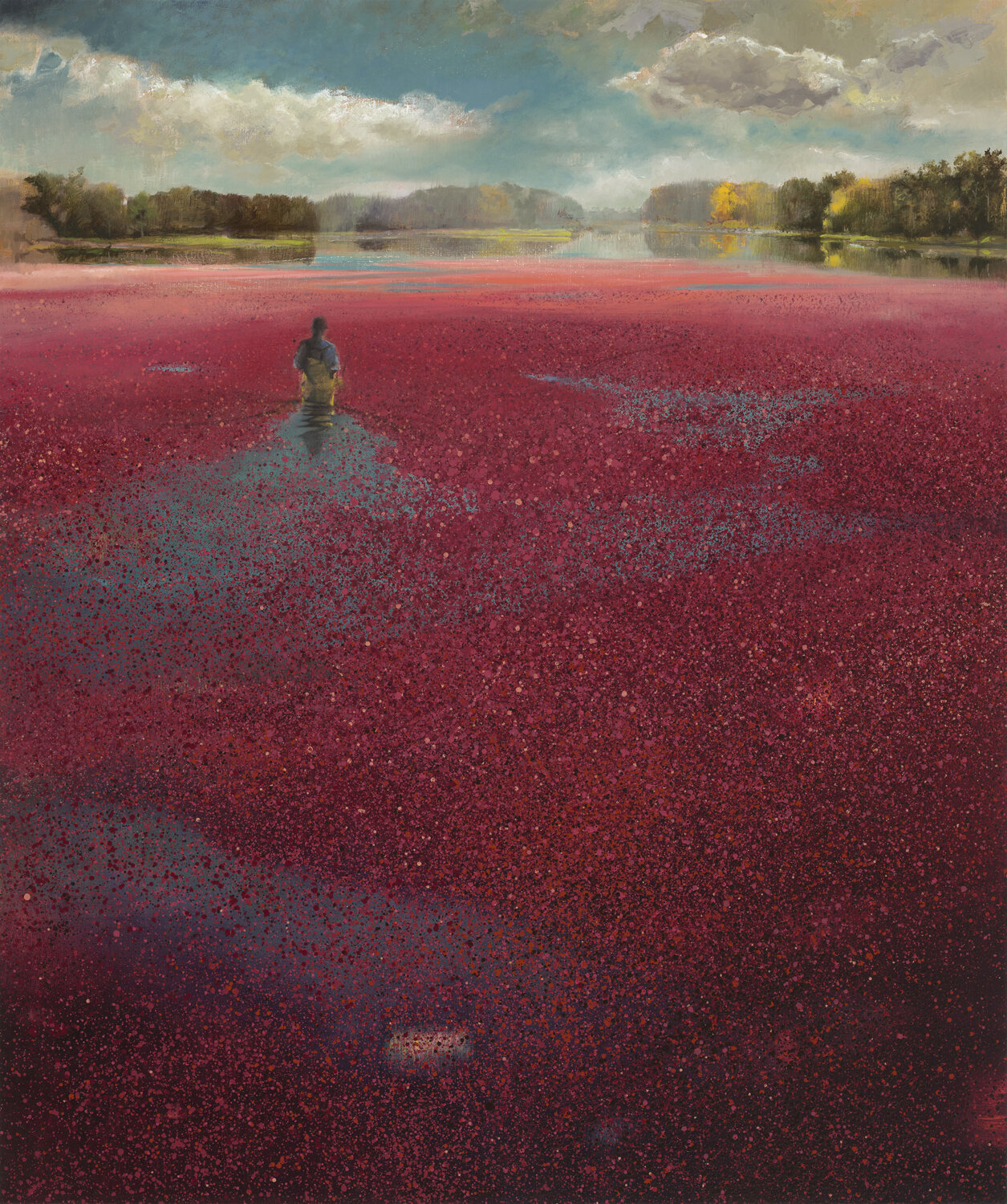 Wilhelm Neusser, Bright Horizon (#2001), 2020, Oil on linen, 47.2 x 39.4 in, Photo credit: Julia Featheringill Photography