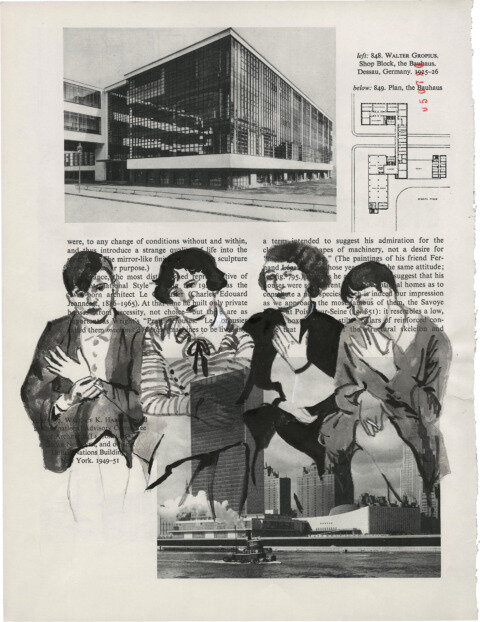 Bahaus Women, 2020 Sumi Ink on Book Page 11.375 x 8.625 in.Click for more information. SOLD