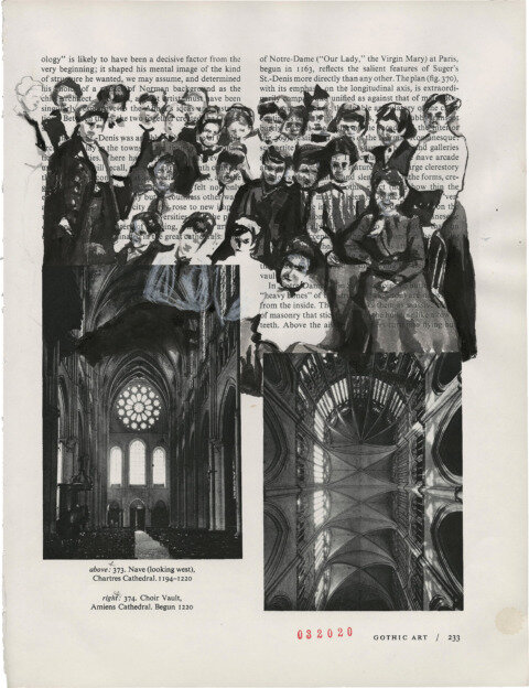 Clara Driscoll and The Tiffany Girls Sumi Ink on Book Page 11.375 x 8.625 in.Click for more informationSOLD