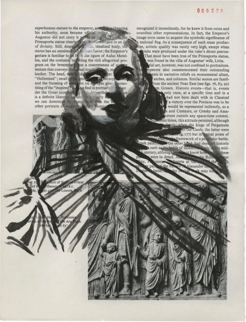 Tamara de Lempicka, 2020 Sumi Ink on Book Page 11.375 x 8.625 in.Click for more information.