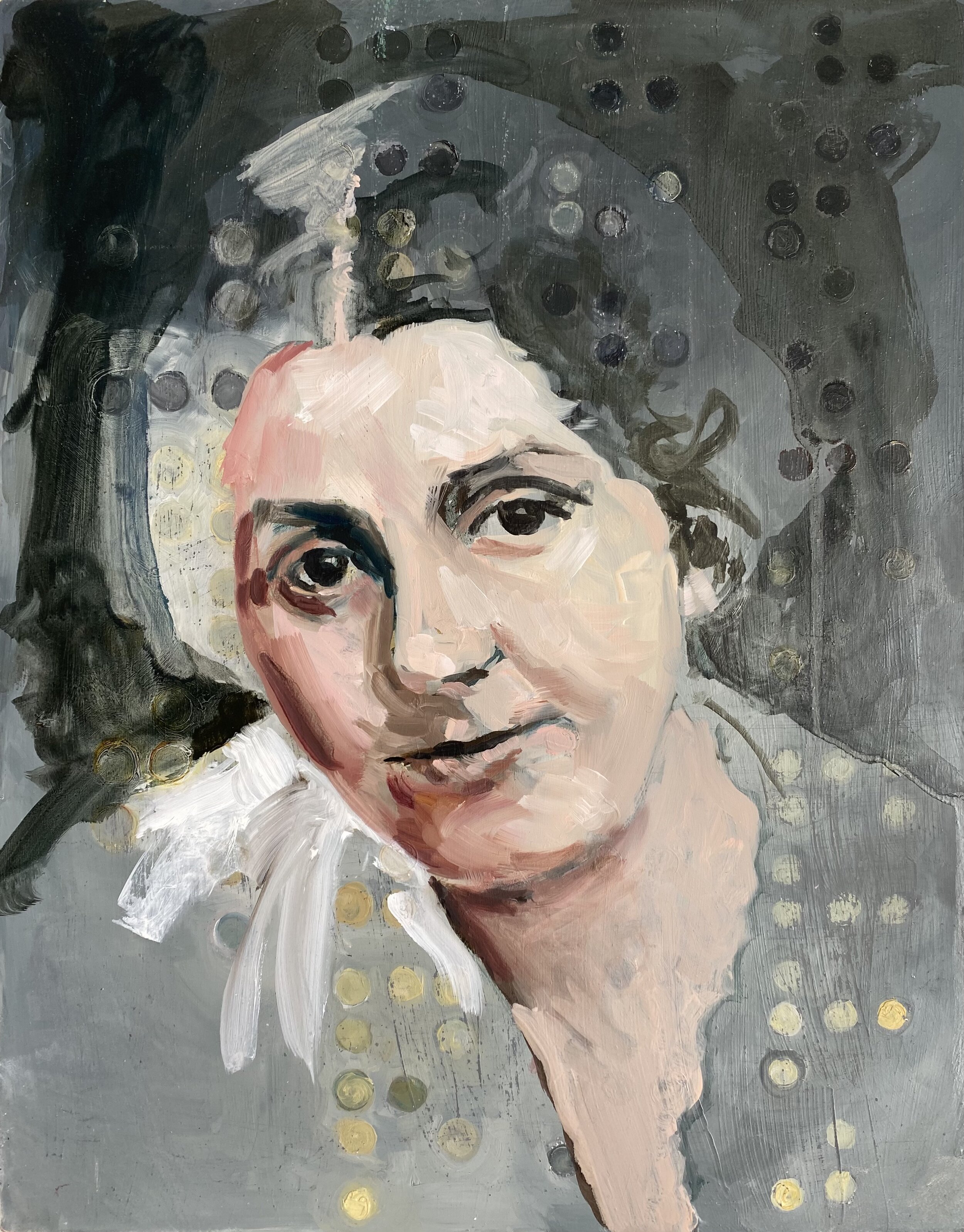 'What a pity' (Paula Modersohn-Becker), 2020 Oil on panel 14 × 11 × 2 in.