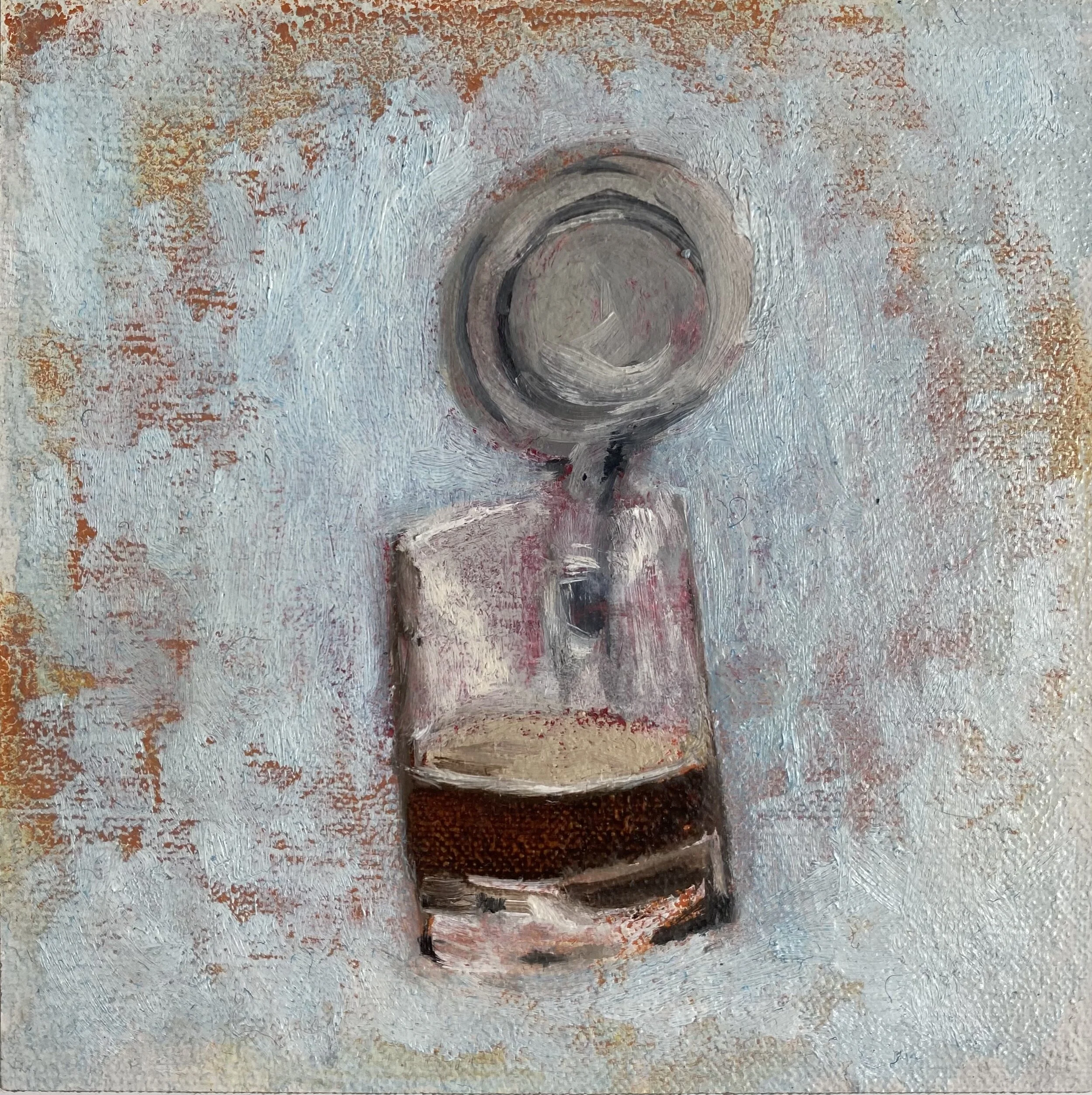 Bierkrug (Käthe Kollwitz), 2021 Oil on panel 4 × 4 in.